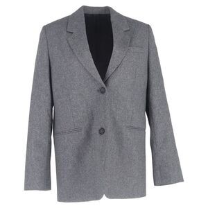 Totême Single-Breasted Blazer in Grey Wool